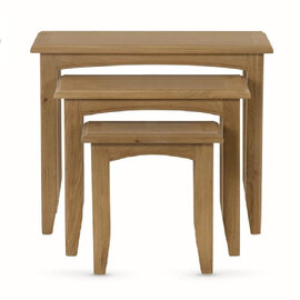 Kamiah Wooden Nest Of 3 Tables In Oak