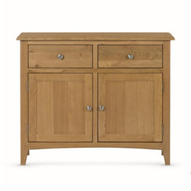 Kamiah Wooden Sideboard With 2 Doors 2 Drawers - Oak