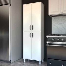 Kanso Wooden Storage Unit with 4 Doors in White