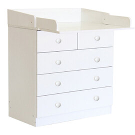 Karlstad Wooden Chest Of 5 Drawers In White