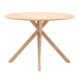 Katonah Wooden Round Dining Table In Natural