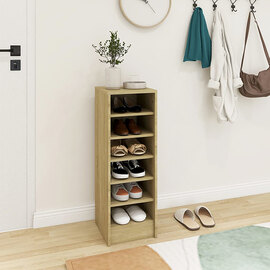 Keala Wooden Shoe Storage Rack With 6 Shelves In Sonoma Oak