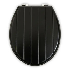 Kelant Wooden Toilet Seat With Panel Effect In Black