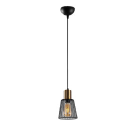 Kemah Metal Wall Light in Black and Antique