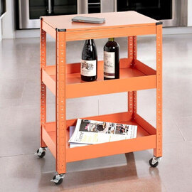 Kenosha Metal Drinks Trolley In Orange