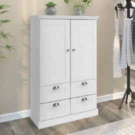 Kervan Wooden Highboard with 2 Doors in White