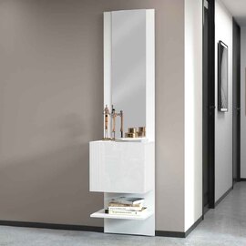 Killington High Gloss Dressing Mirror With 1 Door In White
