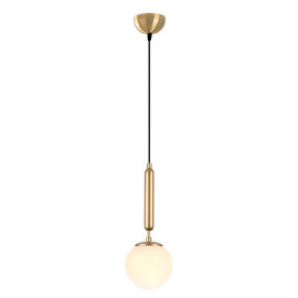 King Metal Ceiling Pendant Light in Gold and White