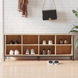 Kinsley Shoe Storage Cabinet With 8 Compartments In Sonoma Oak