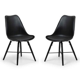 Kintar Black Plastic Chairs in Pair