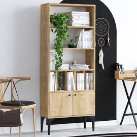 Kiyora Wooden Storage Furniture with 2 Doors in Sapphire Oak
