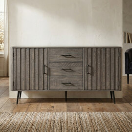 Kramis Wooden Sideboard with 2 Doors in Dark Grey