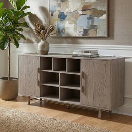 Kramis Wooden Sideboard with 2 Doors in Grey