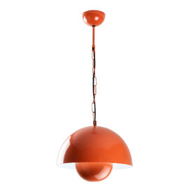 Kure Small Metal Ceiling Pendant Light in Orange