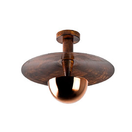 Kurt Medium Metal Ceiling Light in Copper