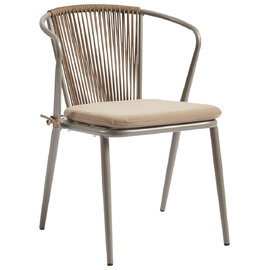Kutztown Aluminium Outdoor Armchair In Taupe