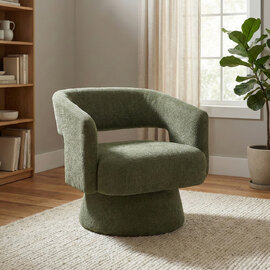 Kynel Fabric Accent Chair in Green