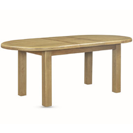 Kysen Large Oval Wooden Extending Dining Table in Oak