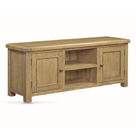 Kysen Large Wooden TV Stand with 2 Doors in Oak