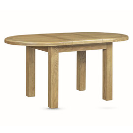 Kysen Small Oval Wooden Extending Dining Table in Oak
