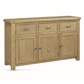 Kysen Wooden Sideboard with 3 Doors 3 Drawers in Oak
