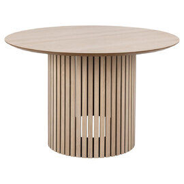 Labasa Wooden Round Dining Table In White Oak