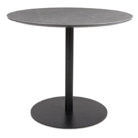 Lacole Small Sintered Stone Round Dining Table In Grey