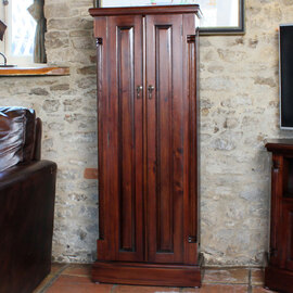 Laconia Wooden CD DVD Storage Cupboard With 2 Doors In Mahogany