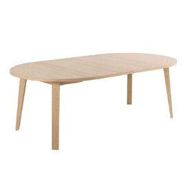 Lafayette Wooden Round Extending Dining Table - White Oak