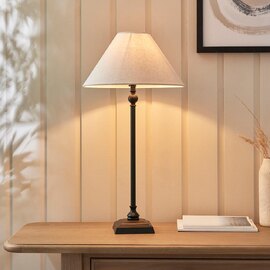 Lahaina Fabric Table Lamp In Black