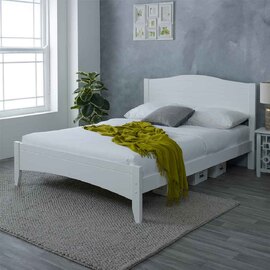 Lakeland Wooden Double Bed In White