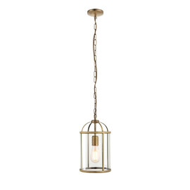 Lambeth Wall Hung 1 Pendant Light In Antique Brass