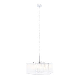 Larisa Hexagonal 6 Bulbs Pendant Light In Chrome
