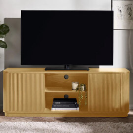 Laurel Wooden TV Unit With 2 Doors - Brown