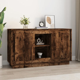 Lavelo Wooden Sideboard With 2 Doors In Smoked Oak