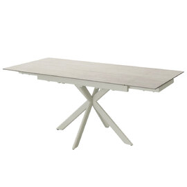 Laviole Ceramic Top Extending Dining Table in Sandy Beige