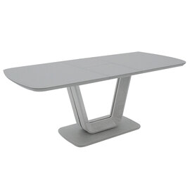 Lazaro Small Glass Extending Dining Table With Light Grey Base