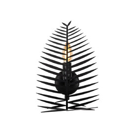 Leaf Metal Wall Light in Black
