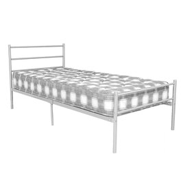Leanna Metal Single Bed In Silver