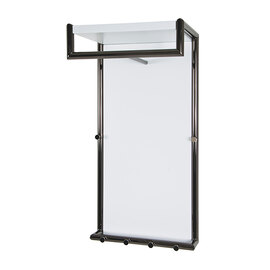 Learo Wooden Wall Hung Coat Rack With 6 Hooks In White