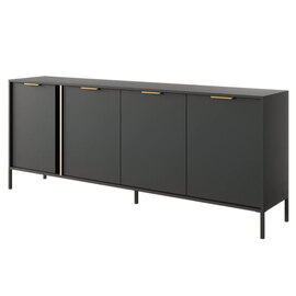 Lech Wooden Sideboard With 4 Doors In Anthracite