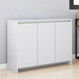 Leehi Wooden Sideboard With 3 Doors In White
