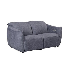 Leiria Fabric Recliner 2 Seater Sofa In Anthracite