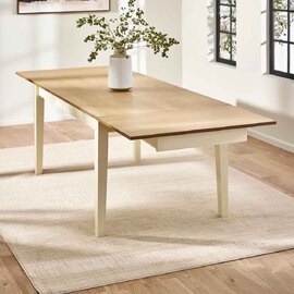 Lelmira Wooden Extending Dining Table in Satin Black