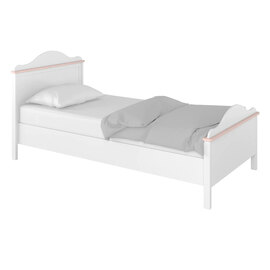 Lenoir Kids Wooden Single Bed In Matt White