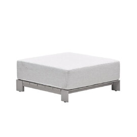 Leonidas Aluminium Garden Coffee Table With Cushion In Taupe