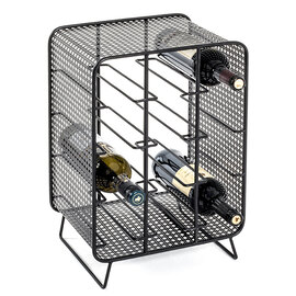 Lethbridge Metal Bottle Rack In Black