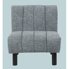 Levelland Fabric Accent Chair With Black Legs - Grey