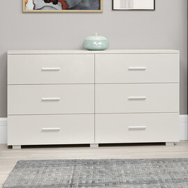 Lufkin Wooden Chest Of 6 Drawers In White