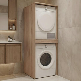 Linfa Wooden Washing Machine Cabinet in Oak
